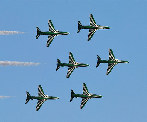 Saudi Falcons Aerobatic Performance Fascinates Audience at RIAT 2023