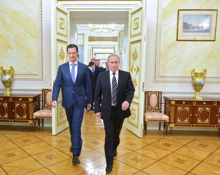 Syrian President Meets Russian Counterpart in Moscow