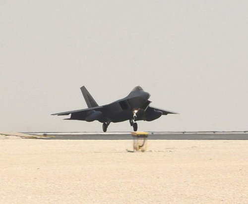 U.S. Deploys F-22 Stealth Fighters to Al Udeid Air Base in Qatar