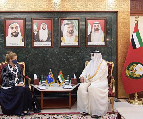 UAE Minister of State for Defence Affairs Receives Australian Ambassador
