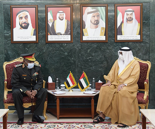 UAE Minister of State for Defense Affairs Receives Chief of Staff of Sudanese Armed Forces