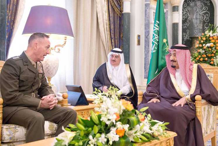 Saudi King Receives Chairman of US Joint Chiefs of Staff