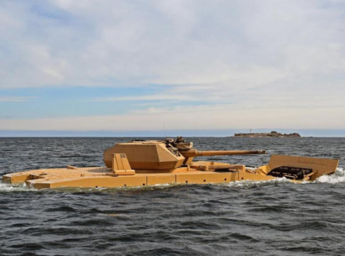 Patria AMV28A Completes Swimming Tests