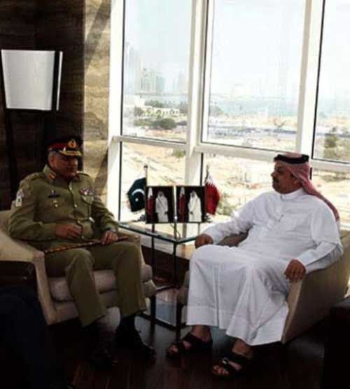 Pakistan’s Chief of Army Staff Meets Qatari Officials