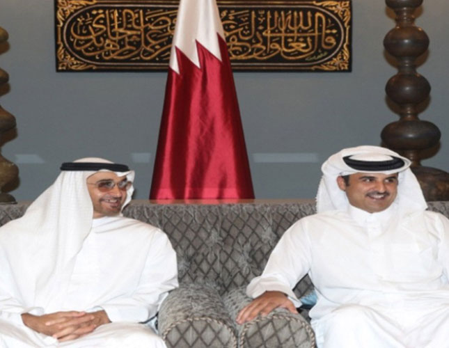 Qatar’s Emir Receives Abu Dhabi Crown Prince