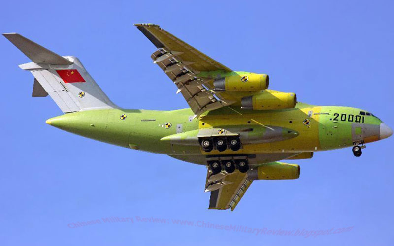 China’s Y-20 Transport Plane Conducts Maiden Flight