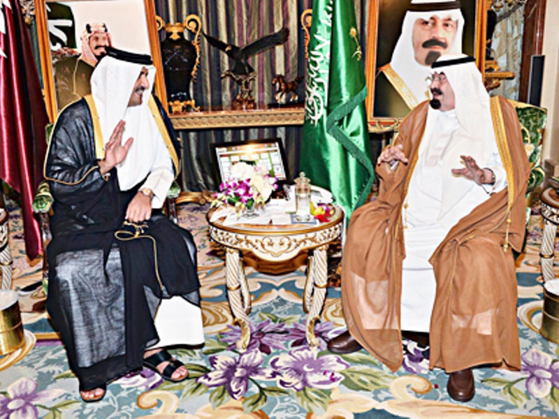 Saudi King, Qatar Emir Discuss Gaza Crisis