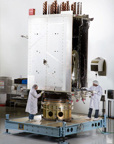 First LM GPS III Space Vehicle Prepares for Testing