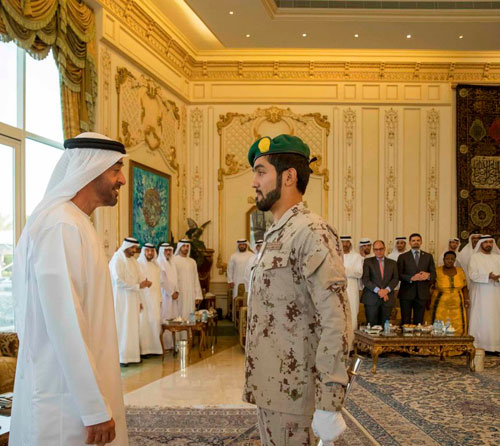 Mohamed bin Zayed Receives Recipient of Sandhurst’s Sword of Honor