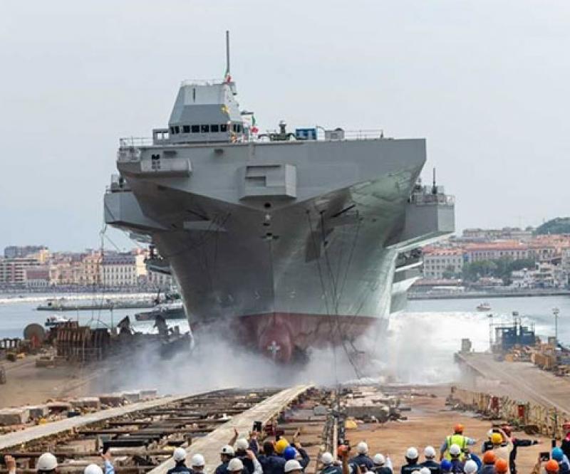 Fincantieri Launches Multipurpose Amphibious Unit Trieste 