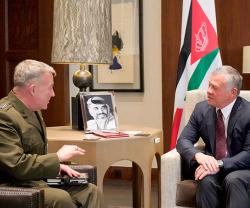 Jordanian King Receives Commander of US Central Command