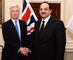 Qatar’s Defense Minister Meets British Counterpart