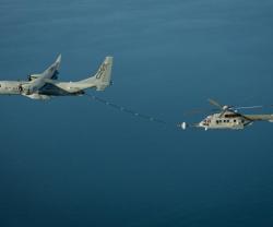 Airbus C295W Demos Refueling Contacts with Helicopter